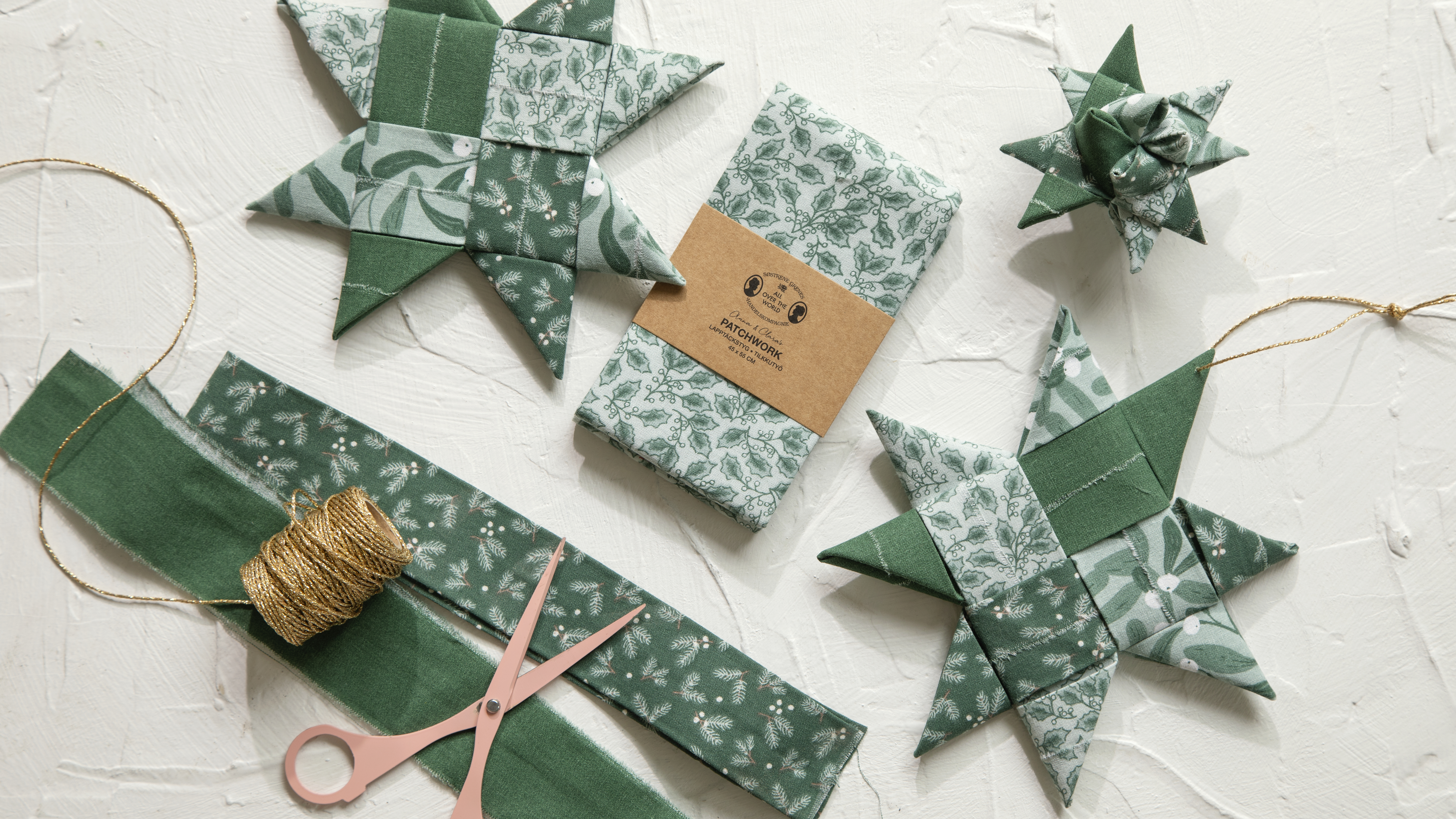 Star Ornament Of Patchwork Fabric (2)