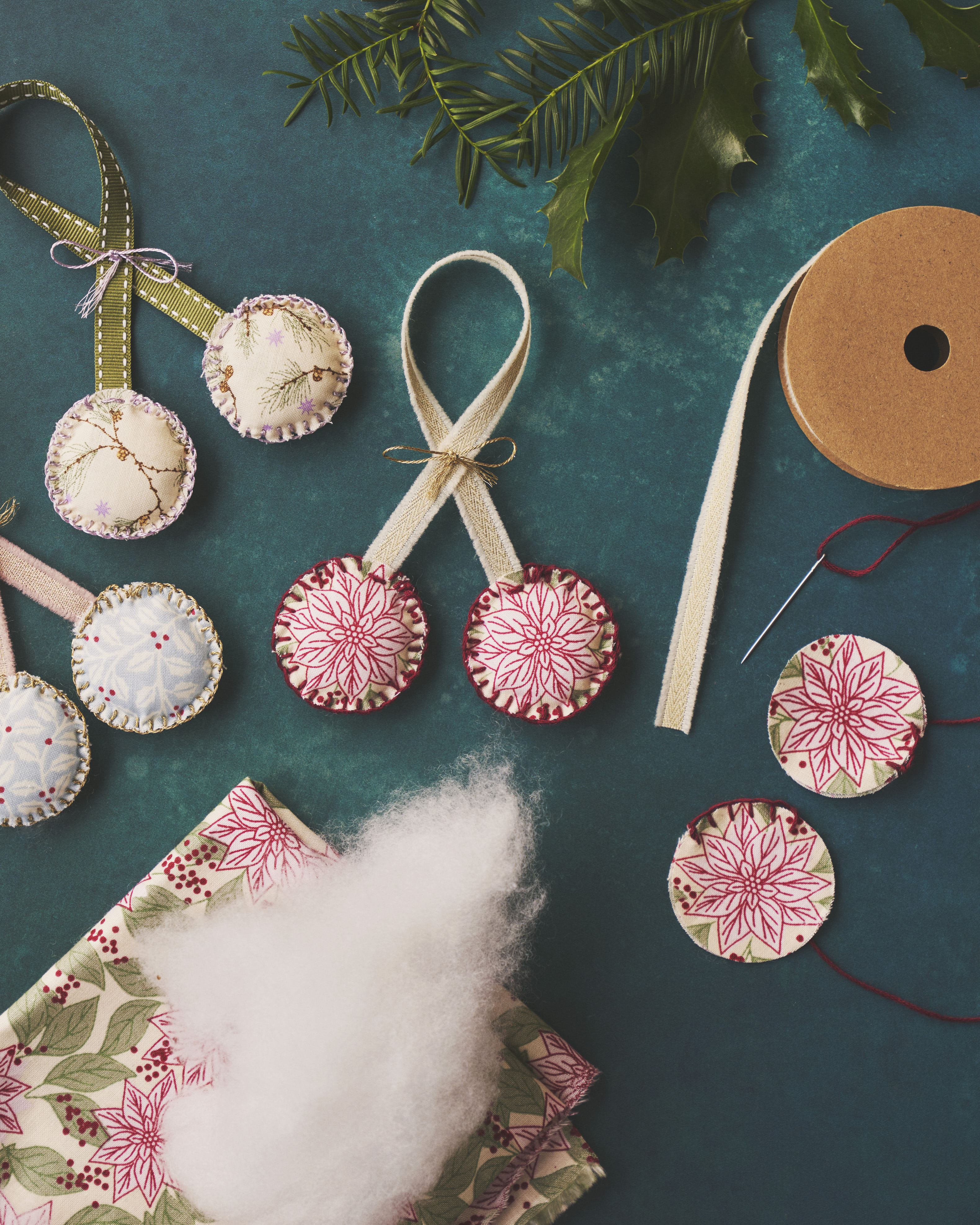 Cherry Ornament In Patchwork Fabric