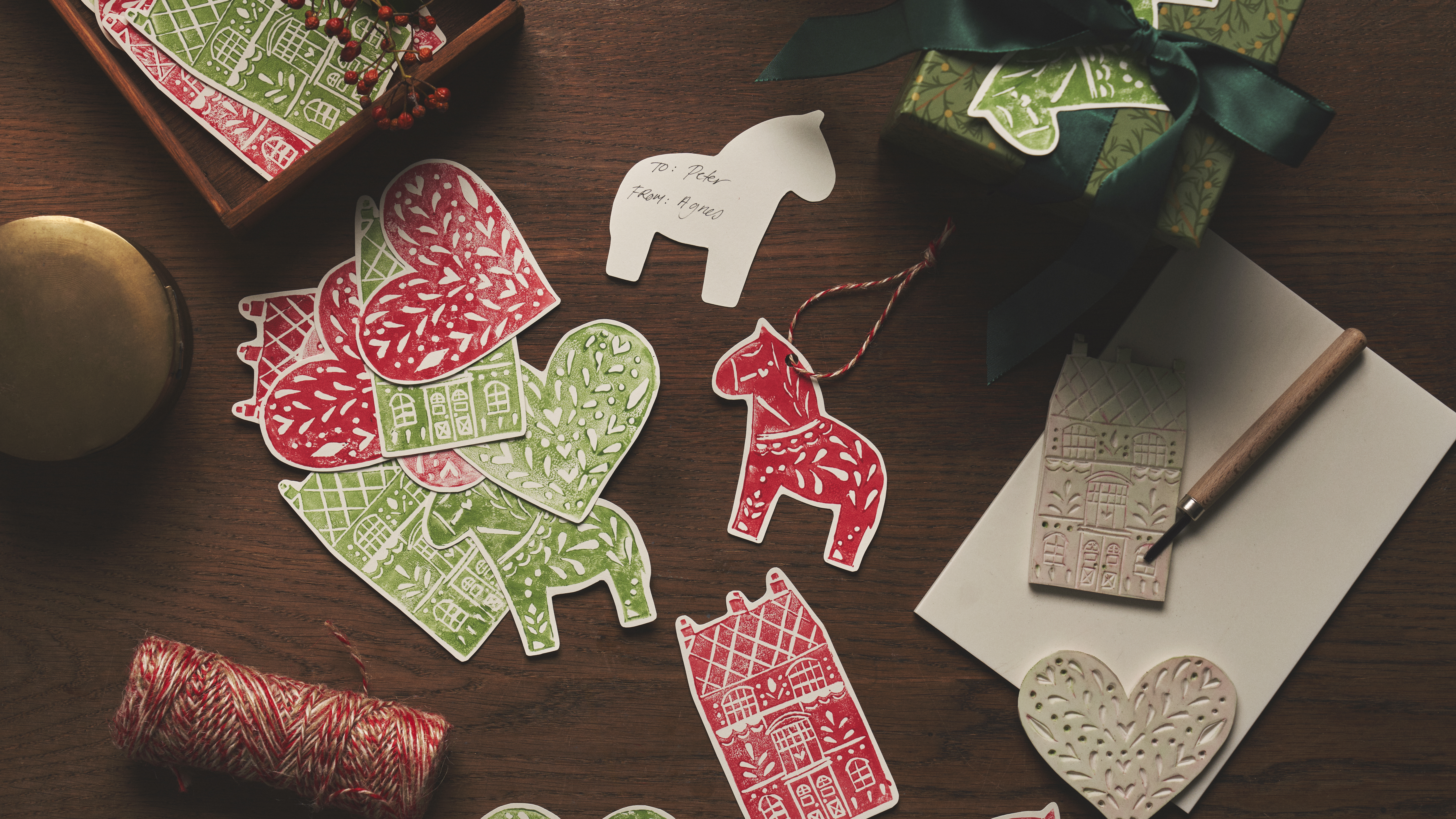 Gift Tags With Linocut 2