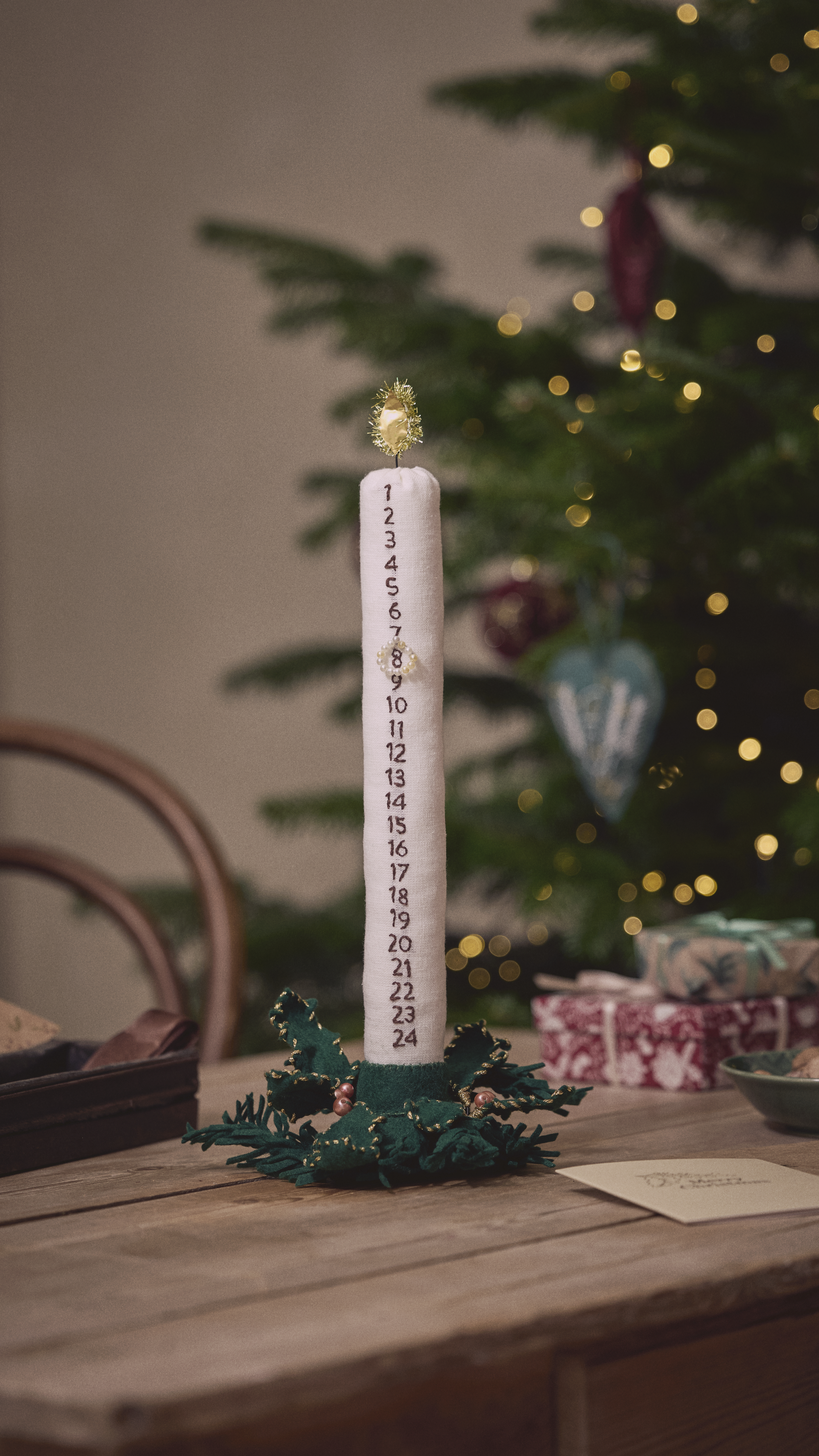 Reusable Fabric Advrnt Calendar Candle (1)