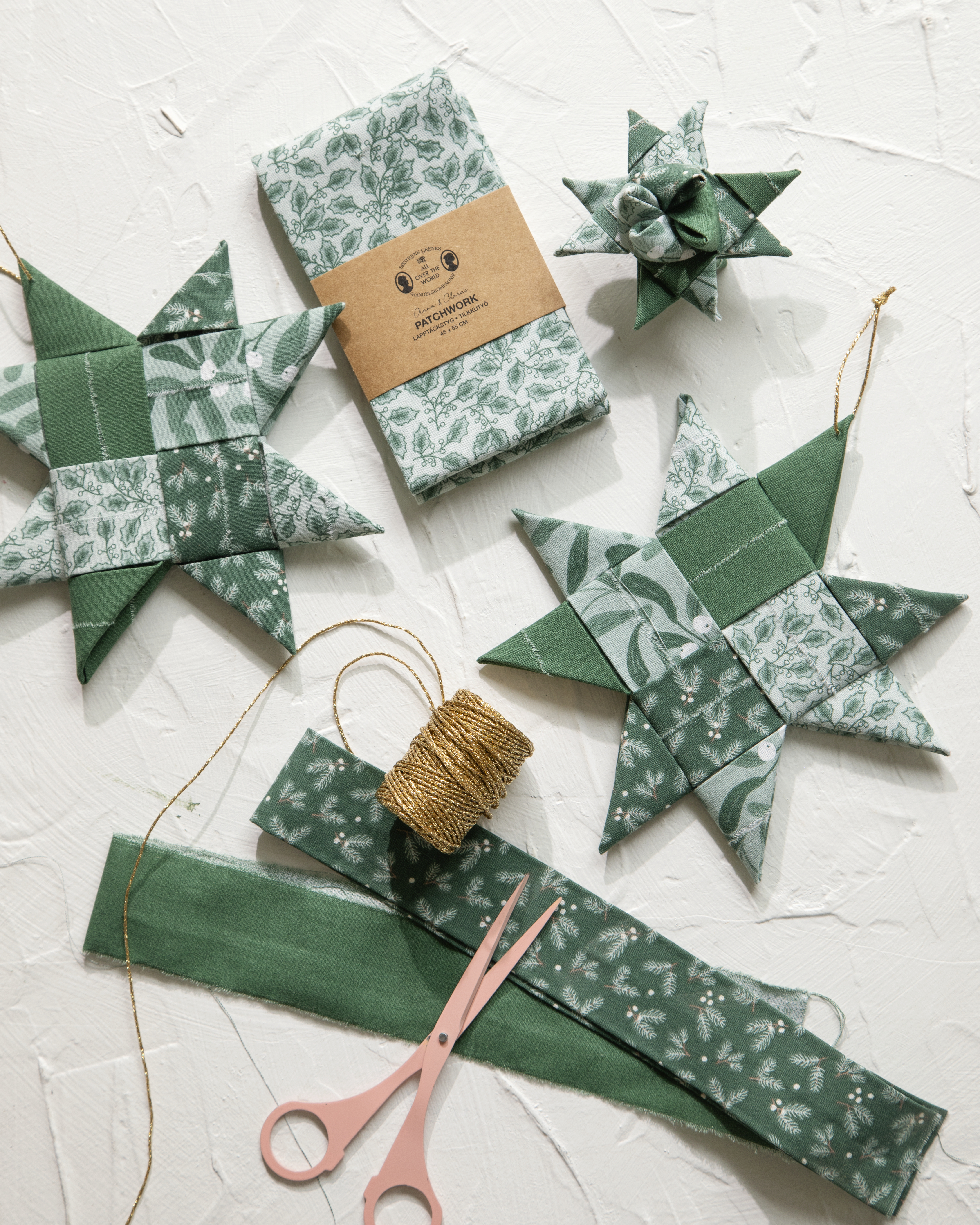 Star Ornament Of Patchwork Fabric (3)